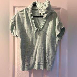 Daily Practice (Anthropologie) Light Mint Green Short Sleeve Hoodie Size Medium